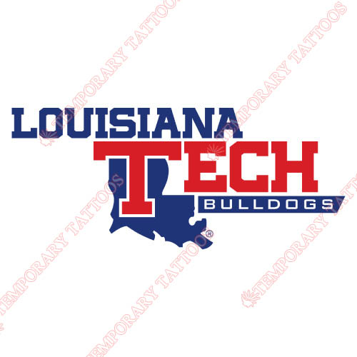 Louisiana Tech Bulldogs Customize Temporary Tattoos Stickers NO.4853